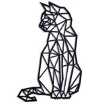 tablou laser pisica geometrica