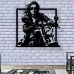 femeie pe motocicleta motor decoratiune